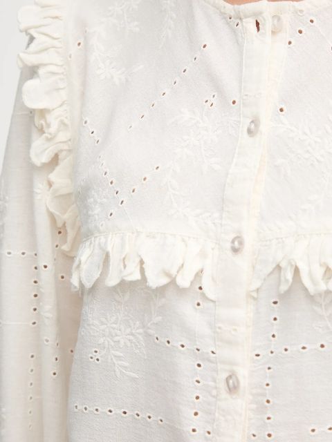 Hoss Intropia koszula z domieszką lnu damska kolor beżowy regular 6282665