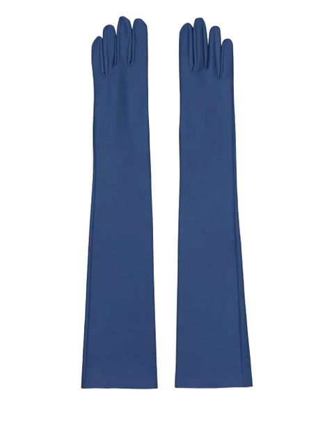 The Frankie Shop Veneto leather gloves - Blue