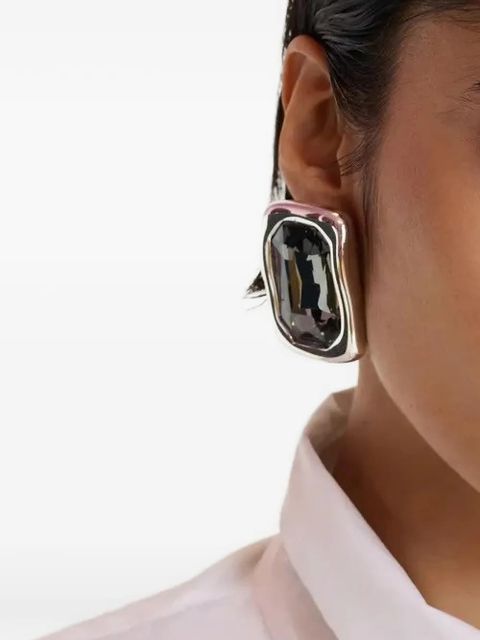 Essentiel Antwerp rhinestone-embellished earrings - Silver - zdjęcie produktu nr 2