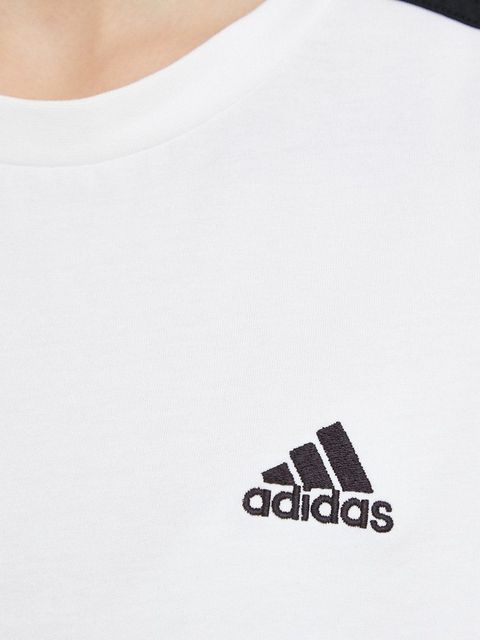 adidas t-shirt bawełniany Essentials kolor biały HR4915