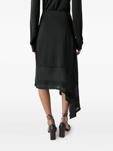 LEMAIRE pleated asymmetric skirt - Grey