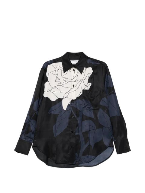 Victoria Beckham floral-print pocket shirt - Blue - zdjęcie produktu nr 1