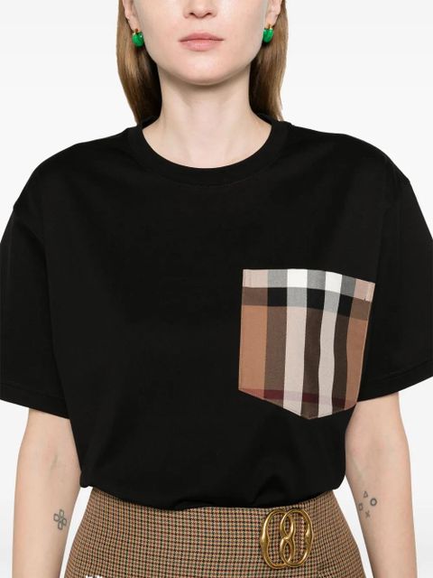 Burberry chest pocket cotton T-shirt - Black