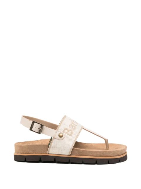 Barbour Lumley logo-embroidered slingback sandals - Neutrals - zdjęcie produktu nr 1