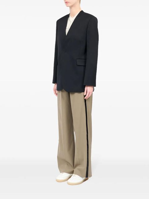 MM6 Maison Margiela collarless single-breasted blazer - Black