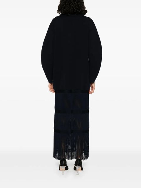 KHAITE fringed coat - Blue