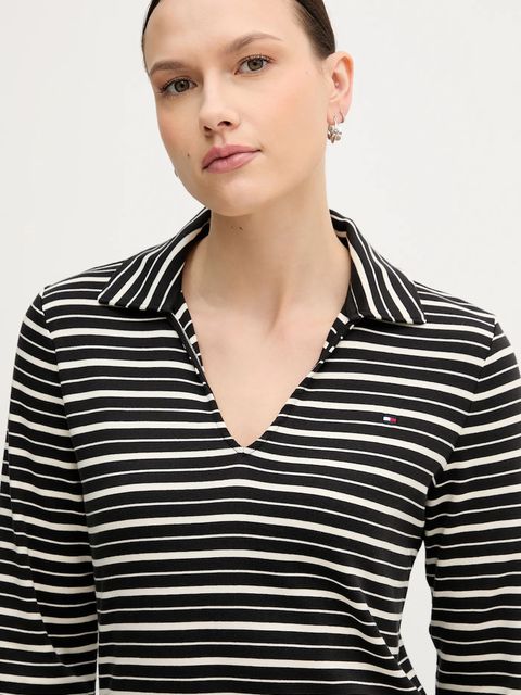 Tommy Hilfiger sukienka bawełniana kolor czarny mini rozkloszowana WW0WW47868