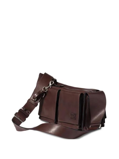 Miu Miu Utilitaire zip crossbody bag - Brown