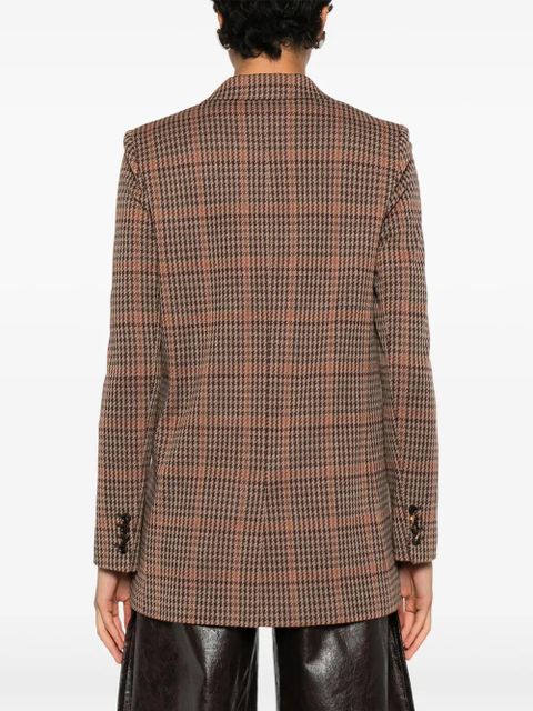 Max Mara double-breasted check jacket - Neutrals