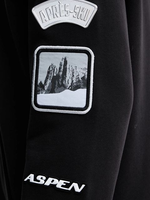 MICHAEL Michael Kors bluza bawełniana damska kolor czarny z kapturem z aplikacją MF551WQ4MY