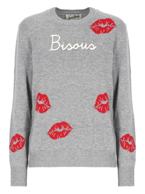 MC2 Saint Barth embroidered long-sleeved sweater - Grey - zdjęcie produktu nr 1