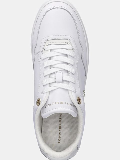 Tommy Hilfiger sneakersy skórzane CASUAL CUPSOLE SNEAKER damskie kolor biały FW0FW09022