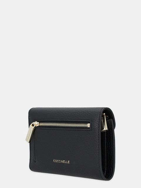 Coccinelle portfel skórzany COCCINELLE C-ME damski kolor czarny E2.SSL.11.D6.21 - zdjęcie produktu nr 2