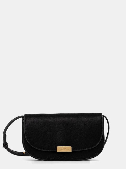 Tommy Hilfiger torebka skórzana kolor czarny AW0AW17941 - zdjęcie produktu nr 1