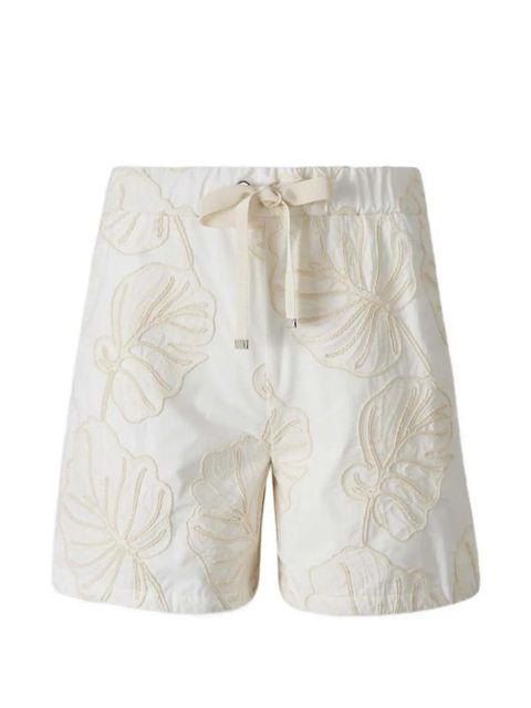 Moncler leaf-embroidered drawstring shorts - White - zdjęcie produktu nr 1