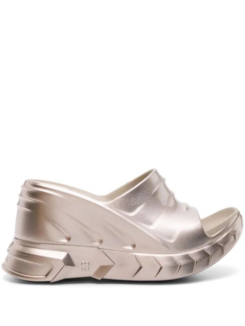Givenchy Marshmallow 110mm wedge flip flops - Gold - zdjęcie produktu nr 1