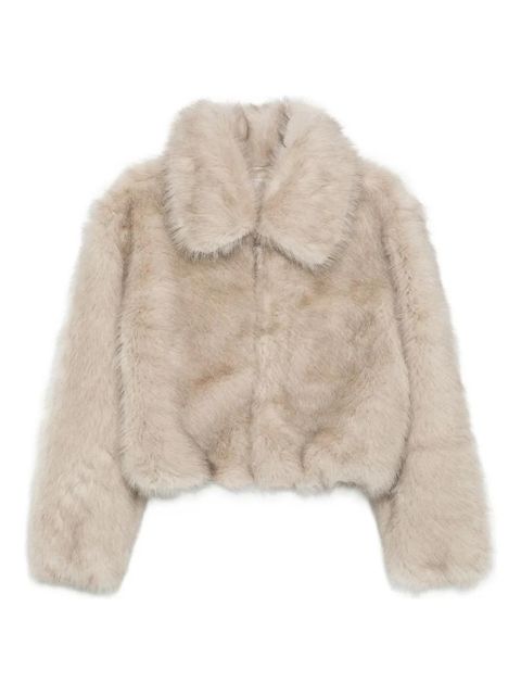 The Frankie Shop Hope faux fur coat - Neutrals - zdjęcie produktu nr 1