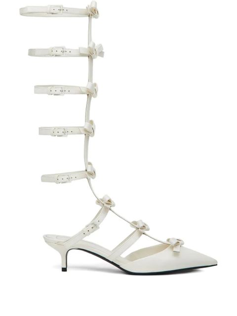 Valentino Garavani 55mm bow-embellished kitten-heel pumps - White - zdjęcie produktu nr 1