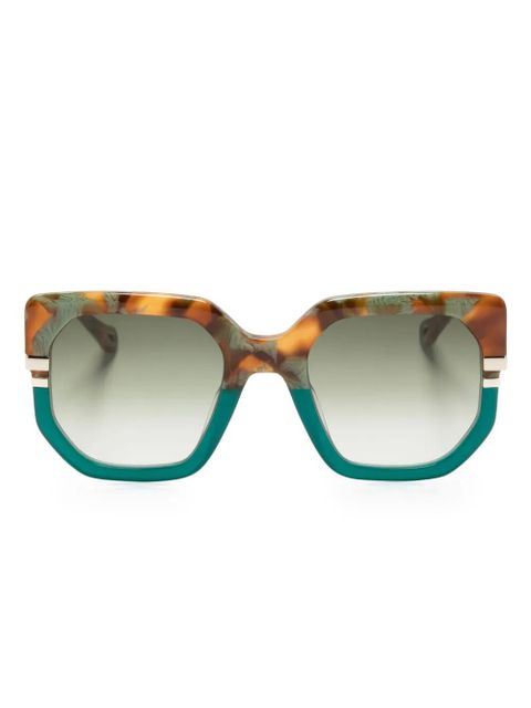 Chloé Eyewear oversize-frame sunglasses - Green - zdjęcie produktu nr 1