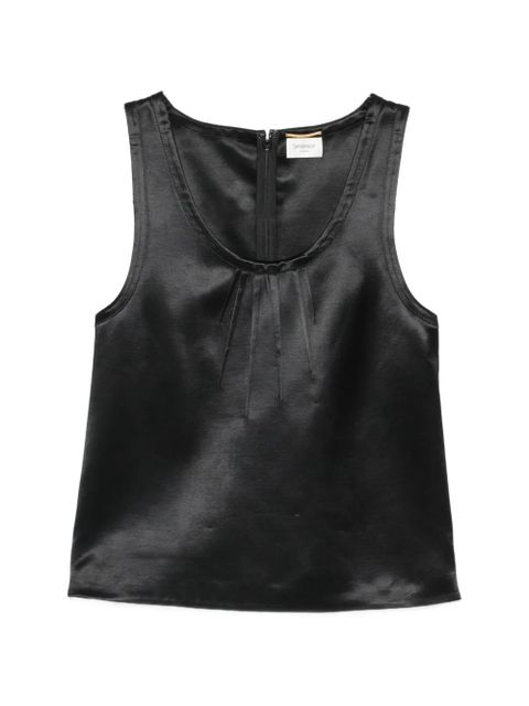 Saint Laurent pleated-detail top - Black - zdjęcie produktu nr 1