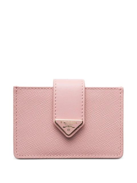 Prada Saffiano and smooth leather card holder - Pink - zdjęcie produktu nr 1