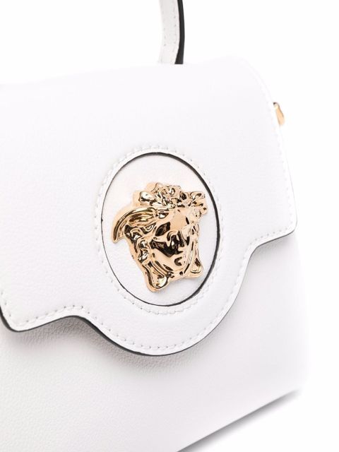 Versace small La Medusa top-handle bag - White
