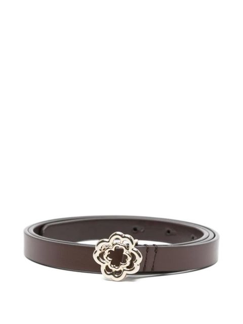 Maje clover-buckle leather belt - Brown - zdjęcie produktu nr 1