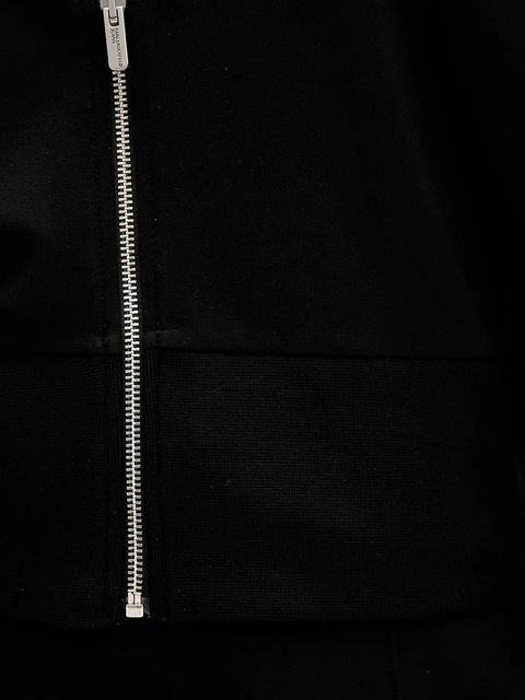 Karl Lagerfeld Jeans bluza damska kolor czarny z kapturem gładka B1W20062