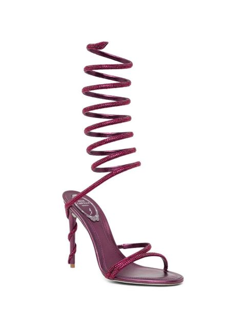 René Caovilla embellished spiral sandals - Red - zdjęcie produktu nr 2