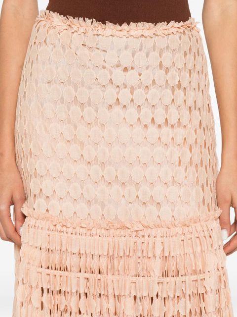 Ulla Johnson Aris lace maxi skirt - Pink