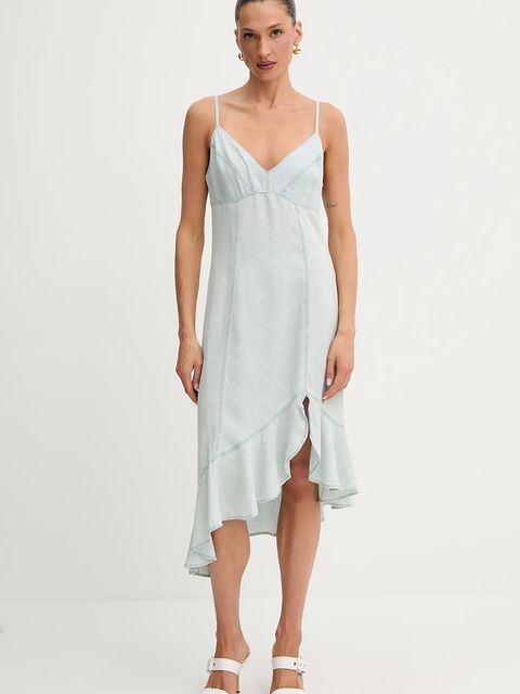 Guess sukienka z domieszką lnu FRANCISCA - zdjęcie produktu nr 1