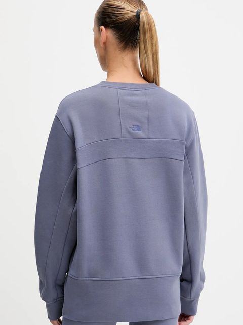 The North Face bluza bawełniana Dome Relaxed damska kolor fioletowy gładka NF0A8EU4BTR1 - zdjęcie produktu nr 2