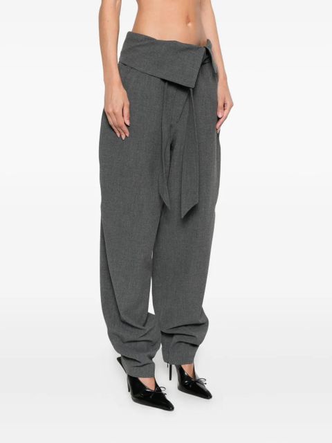 The Attico fold waist trousers - Grey