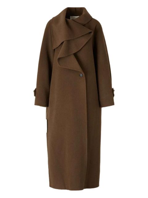 STAUD high-collar long coat - Brown - zdjęcie produktu nr 1