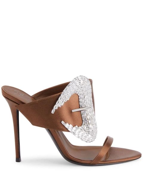 Giuseppe Zanotti 105mm Ludhovica mules - Brown - zdjęcie produktu nr 1