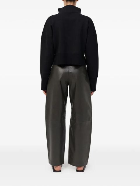 St. Agni Milano quarter-zip knit sweater - Black