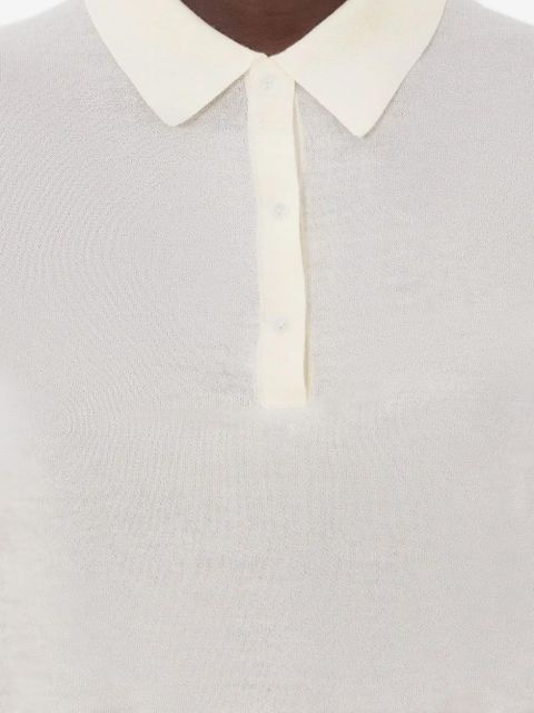 LouLou de Saison Migo ribbed polo shirt - Neutrals