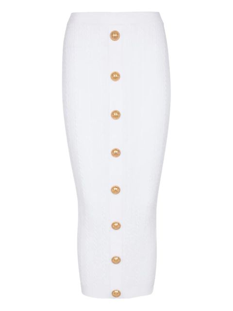 Balmain cable-knit skirt - White - zdjęcie produktu nr 1