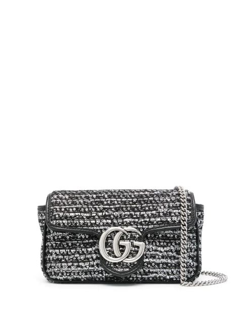 Gucci mini GG Marmont Super cross body bag - Black