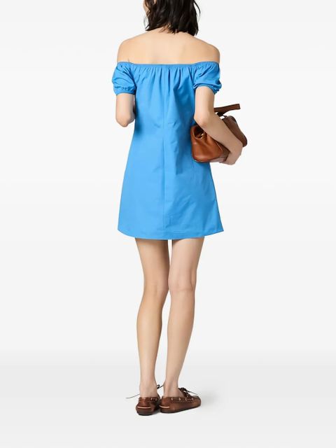Miu Miu poplin mini-dress - Blue - zdjęcie produktu nr 2