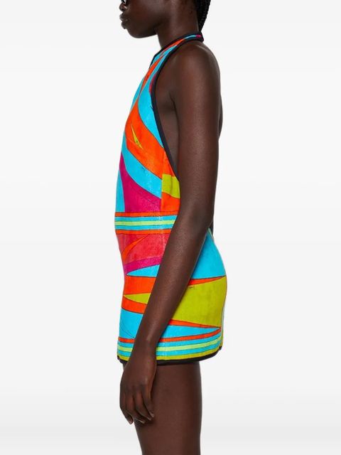 PUCCI printed halterneck mini dress - Blue - zdjęcie produktu nr 2