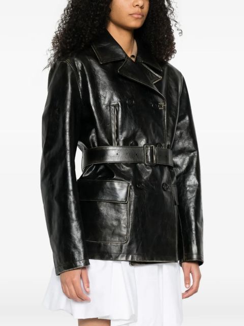 Miu Miu leather jacket - Black