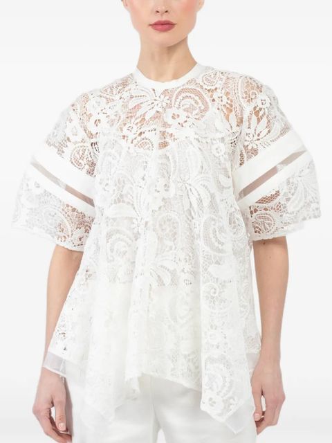 3.1 Phillip Lim Flounce lace panel blouse - White - zdjęcie produktu nr 1
