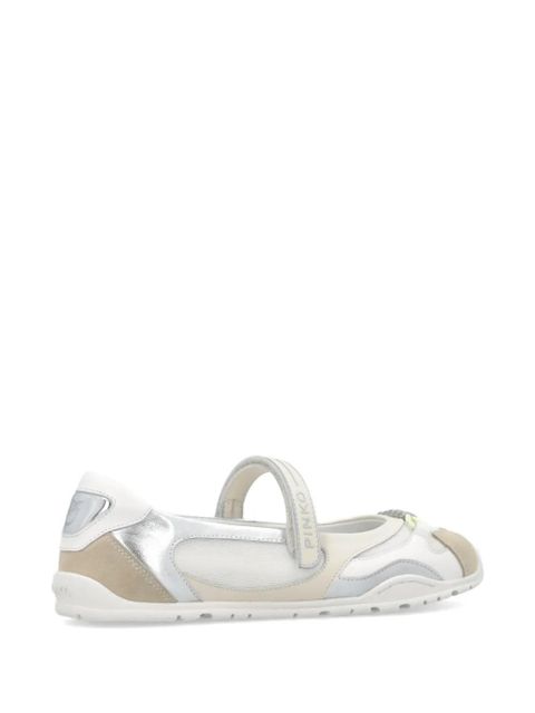 PINKO toutch-strap logo-detail sneakers - Neutrals