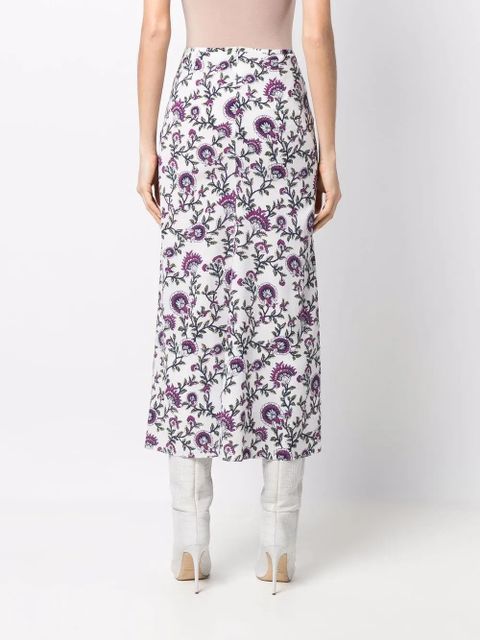 ISABEL MARANT high-waisted floral-print skirt - Neutrals