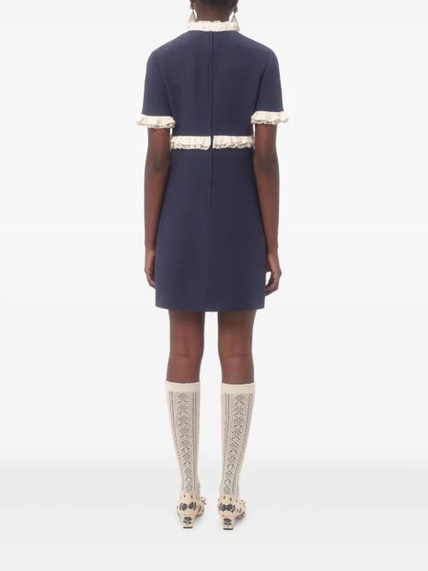 Valentino Garavani mini Crepe Couture wool dress - Blue