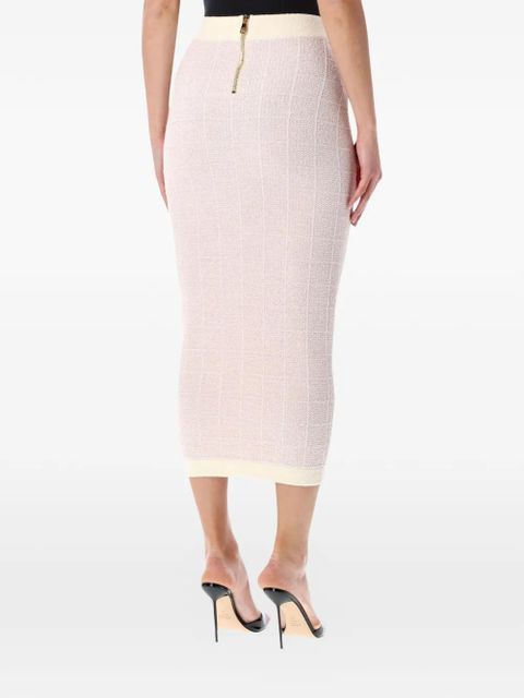 Balmain button-detail midi skirt - Pink - zdjęcie produktu nr 2