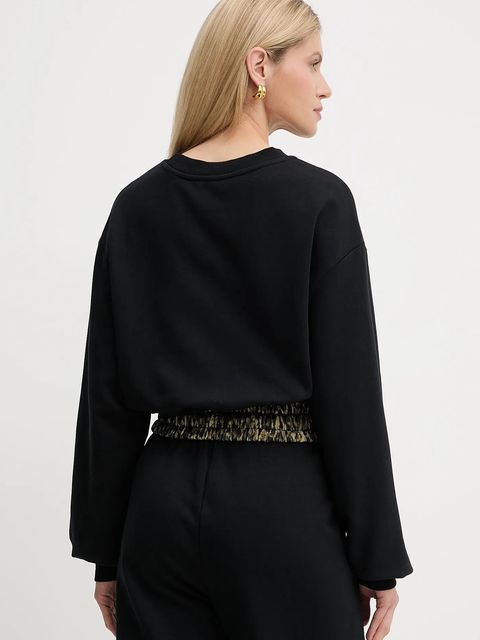 Just Cavalli bluza bawełniana damska kolor czarny gładka 79PAIE20 CF100