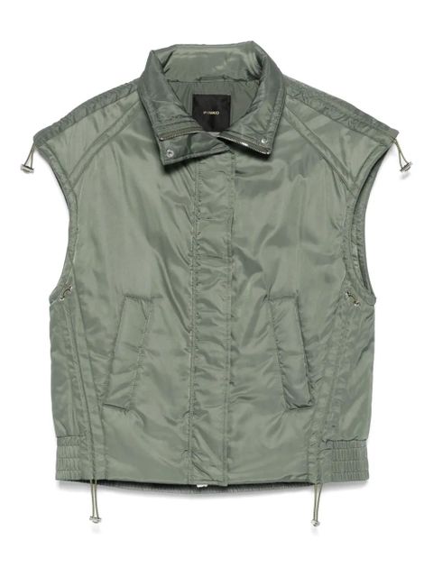 PINKO sleeveless zip-front gilet - Green - zdjęcie produktu nr 1