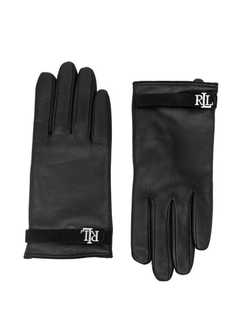 Lauren Ralph Lauren logo-strap gloves - Black - zdjęcie produktu nr 1